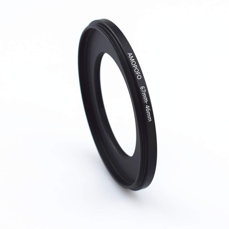 AMOPOFO 67 to 46mm Metal Step Down Rings Filter Adapter for UV,ND,CPL, Compatible with All 67mm Camera Lenses & 46mm Accessories - Image 2